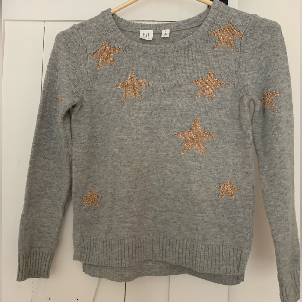 GAP Girls Wool Sweater with Gold Stars (M) (NWOT)